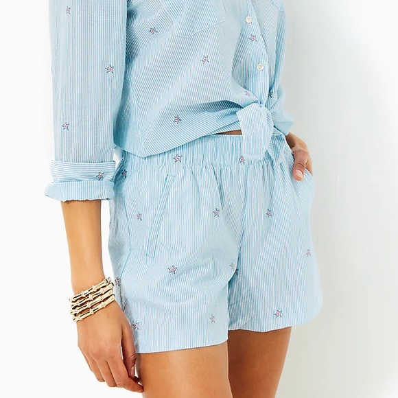 Lilly Pulitzer Women's Lilo Short Jacquard Stripe Shorts Size M - Picture 1 of 9